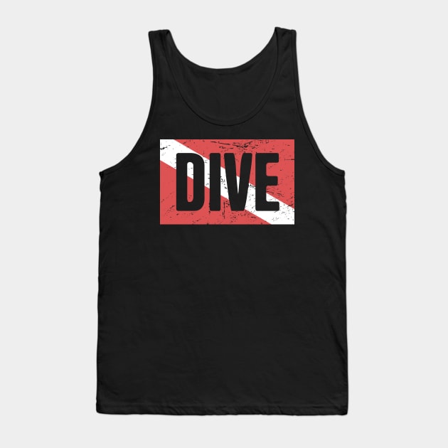 Scuba Dive Flag Tank Top by MeatMan